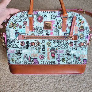 NWOT Dooney & Bourke Disney It's a Small World Satchel Purse Bag 55th Anniv.